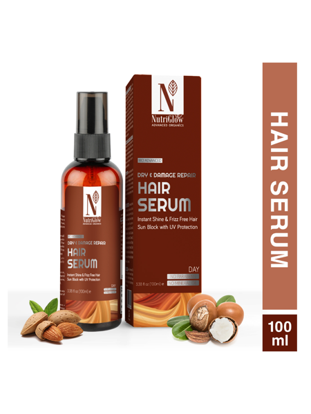 NutriGlow Advanced Organics Dry & Damage Repair Hair Serum/Instant ...