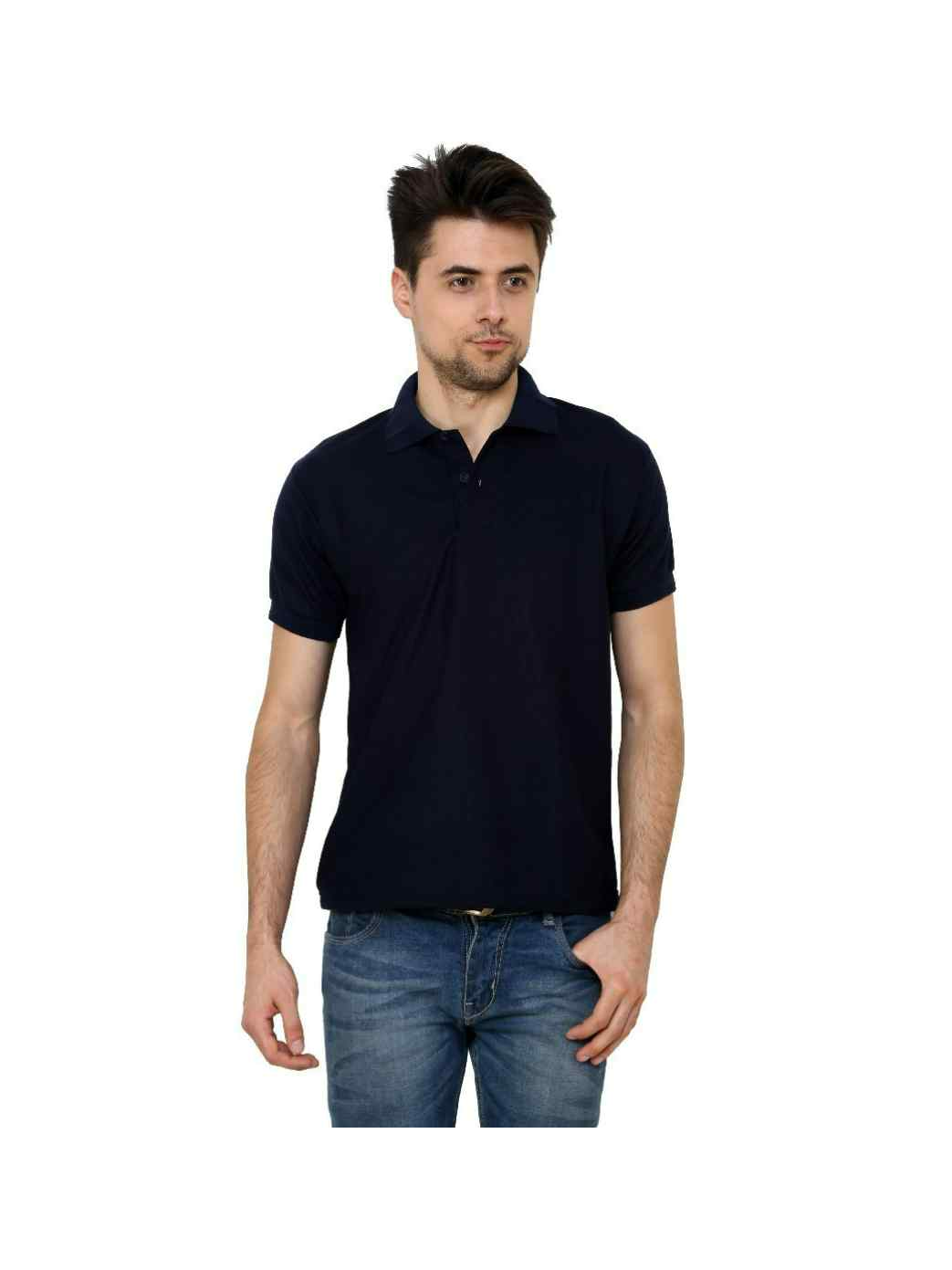 Buy Solid Polo Neck T Shirt for Men by Mgrandbear | PIKMAX
