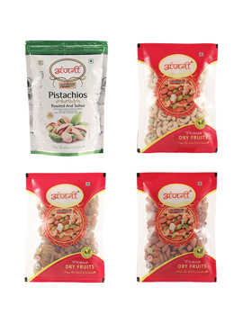 Picture of Dry Fruits Combo Pack of Almond Cashew Raisin and Pistachio 1 kg by Anjani