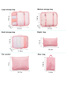 Picture of House of Quirk Polyester 7 Set Travel Organizer Bag 3 Packing Cubes + 3 Pouches + 1 Toiletry Organizer Bag ( Color Options Available)