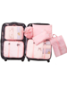 Picture of House of Quirk Polyester 7 Set Travel Organizer Bag 3 Packing Cubes + 3 Pouches + 1 Toiletry Organizer Bag ( Color Options Available)