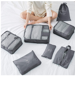 Picture of House of Quirk Polyester 7 Set Travel Organizer Bag 3 Packing Cubes + 3 Pouches + 1 Toiletry Organizer Bag ( Color Options Available)