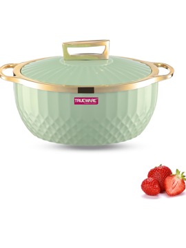 Picture of Trueware KRYSTAL Casserole Inner Steel Casserole, 1000 ml, Green | PU Insulated Thermoware Casserole  (1000 ml) - Green