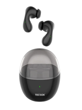 Picture of Tecsox Capsule Bluetooth Earbud | 30 Hr | Balance Audio | IPX Water Resistant