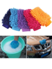 Picture of Cleaning gloves microfiber hand gloves Double Side Wet and Dry for Your Car, Bike, Home, KItchen and Office dusting and cleaning purpose - Multicolour pack of 5