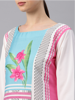 Picture of White Color Crepe Fabric Trendy Printed A Line Kurta PK1512
