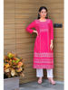 Picture of Occasion Wear Crepe Fabric Printed Stylish Pink Color Kurti PK1609
