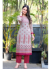 Picture of Crepe Fabric Printed Simple Function Wear Cream Kurti PK1773