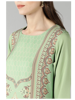 Picture of Pink Poly Crepe Screen Print Straight Kurta PK1821