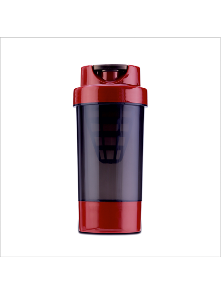 Picture of Trueware Mini Smart Gym Shaker 500 ML With PP Blender Ball 500 ml Shaker  (Pack of 1, Red, Plastic)
