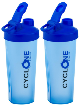 Picture of Trueware Cyclone Shaker With PP Blender Set of 2|700 ml Each 700 ml Shaker  (Pack of 2, Blue, Plastic)