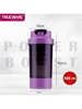 Picture of Trueware Mini Smart Gym Shaker 500 ML With PP Blender Ball 500 ml Shaker  (Pack of 1, Purple, Plastic)