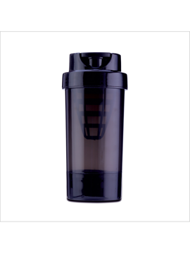 Picture of Trueware Mini Smart Gym Shaker 500 ML With PP Blender Ball 500 ml Shaker  (Pack of 1, Black, Plastic)