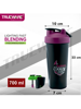 Picture of Trueware Blender Boost Gym Shaker With Lighting Fast Blending Technology Plastic 700 ML 700 ml Shaker  (Pack of 1, Purple, Plastic)