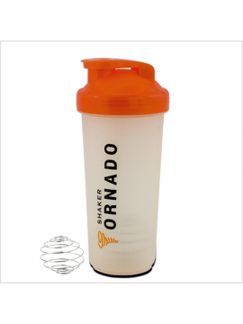 Picture of Trueware Tornado Gym Shaker With Steel Blender Ball | Plastic | 700 ML 700 ml Shaker  (Pack of 1, Orange, Plastic)