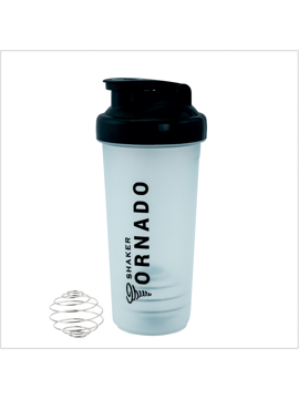 Picture of Trueware Tornado Gym Shaker With Steel Blender Ball | Plastic | 700 ML 700 ml Shaker  (Pack of 1, Black, Plastic)