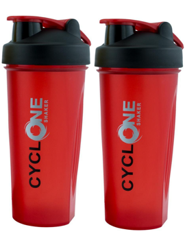 Picture of Trueware Cyclone Shaker With PP Blender Set of 2|700 ml Each 700 ml Shaker  (Pack of 2, Red, Plastic)