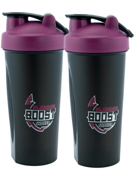 Picture of Trueware Blender Boost Shaker With SS Blender Set of 2-700ml Each 700 ml Shaker  (Pack of 2, Purple, Plastic)