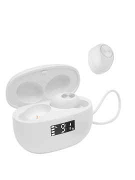 Picture of Hitage TWS-93 Sporty Series Earbuds Bluetooth V5.1 Touch Operation 10 Mm Driver Bluetooth Headset (White, True Wireless)-TWS-93 Earbuds (White)