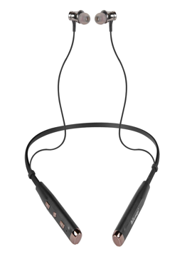 Picture of Hitage NBT-1091 Bluetooth Headphones Neckband with 10Meter Working Distance | 17 Hours Talking | Extra Bass Bluetooth Neckband (Brown)