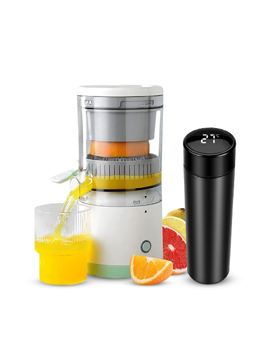 Picture of Wireless Portable Electric Rechargeable Fruit Juicer with Led Display Temperature Double Wall 500ml Insulated Bottle (Assorted)