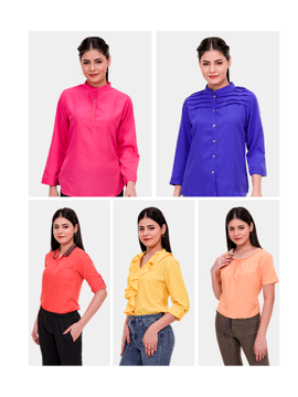 Picture of Pack of 5 Designer Tops for Women