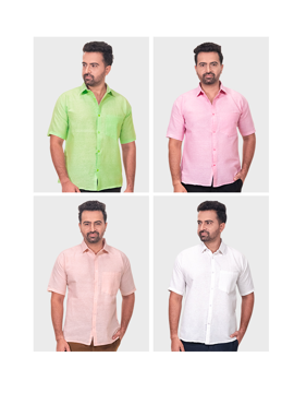 Picture of Pack of 4 Half Sleeves Premium Shirts for Men