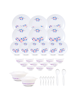 Picture of 36 Pcs Designer Floral Print Dinner Set