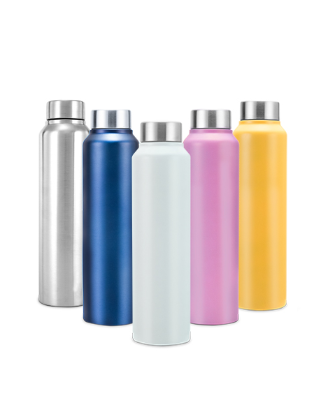 Picture of Pack of 6 Colourful 1000ml Stainless Steel Bottles (Pick Any 1 Combo)