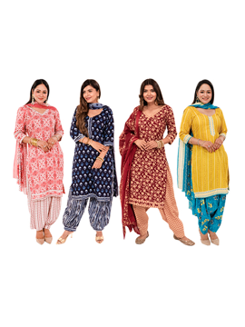 unstitched cotton suit for women