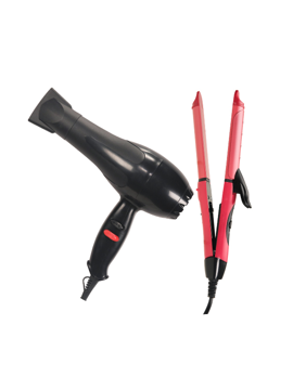 Picture of Professional 2in 1 Hair Straightener, Curler & Professional 1800 Watts Hair Dryer