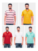 Picture of Pack of 5 Striped Polo Neck T-Shirt for Men